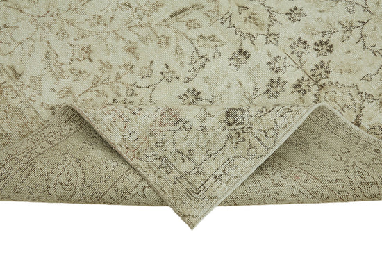 7x10 Beige Turkish Vintage Area Rug - 46072