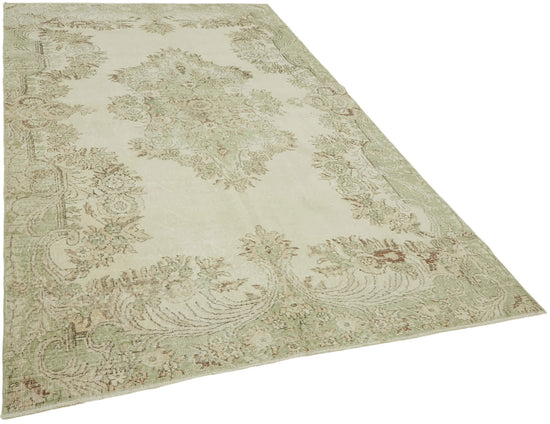 6x10 Beige Turkish Vintage Area Rug - 46073