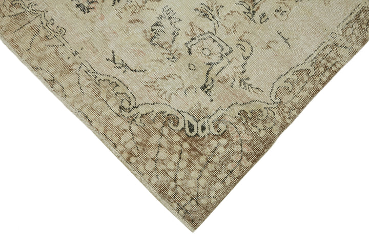 6x10 Beige Turkish Vintage Area Rug - 46075
