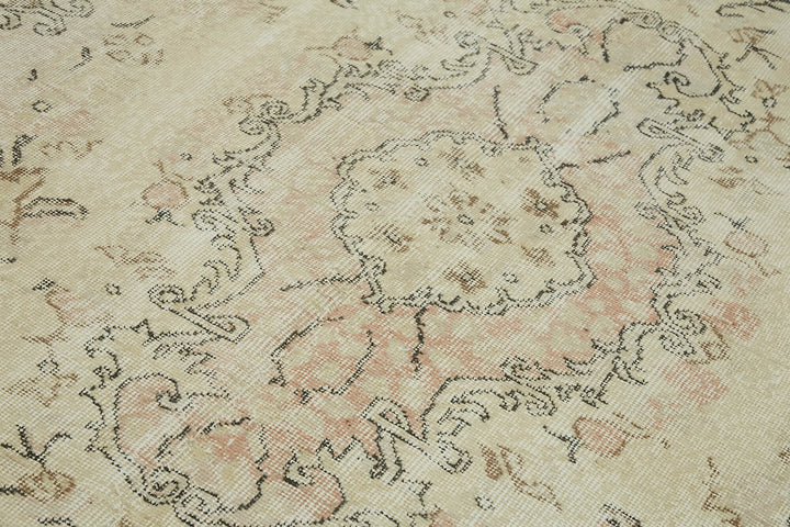 6x10 Beige Turkish Vintage Area Rug - 46075