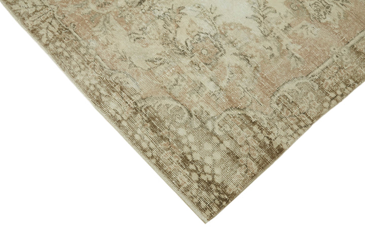 6x10 Beige Turkish Vintage Area Rug - 46076