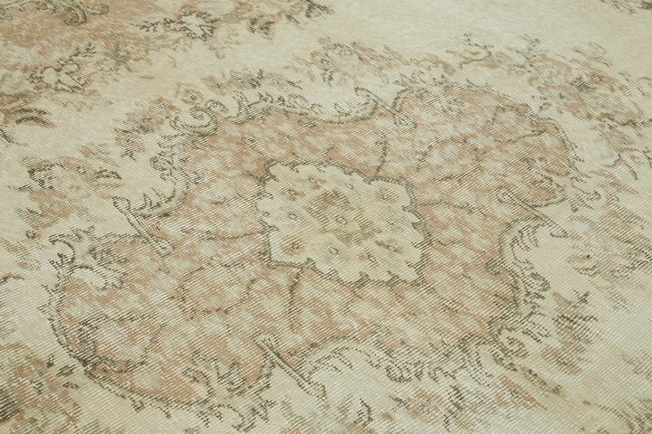 6x10 Beige Turkish Vintage Area Rug - 46076