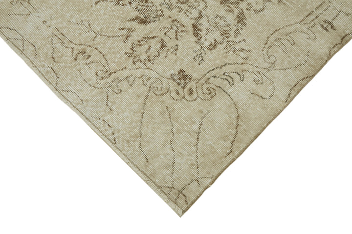 6x10 Beige Turkish Vintage Area Rug - 46077