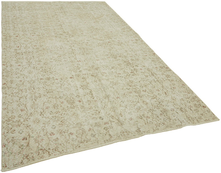 6x10 Beige Turkish Vintage Area Rug - 46078