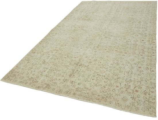 6x10 Beige Turkish Vintage Area Rug - 46078