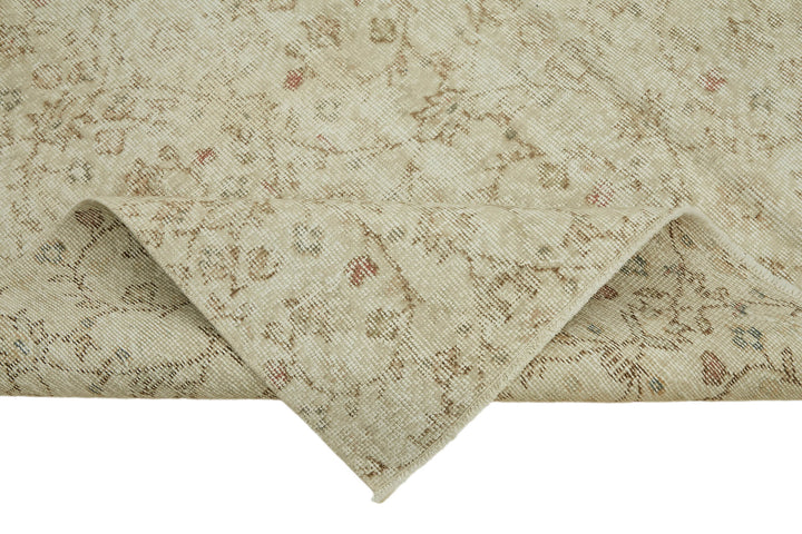 6x10 Beige Turkish Vintage Area Rug - 46078