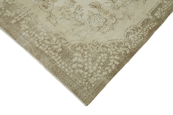 6x10 Beige Turkish Vintage Area Rug - 46079