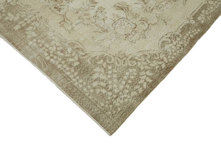 6x10 Beige Turkish Vintage Area Rug - 46079