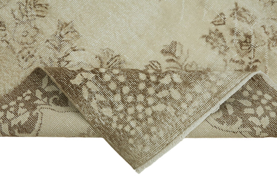6x10 Beige Turkish Vintage Area Rug - 46079