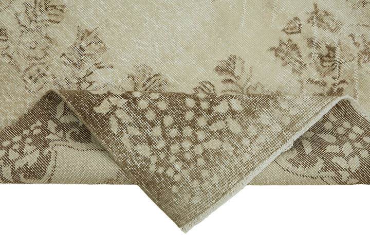 6x10 Beige Turkish Vintage Area Rug - 46079