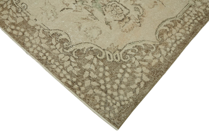 6x10 Beige Turkish Vintage Area Rug - 46080
