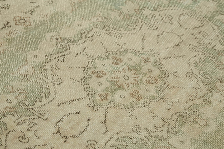 6x10 Beige Turkish Vintage Area Rug - 46080