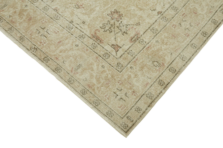 6x10 Beige Turkish Vintage Area Rug - 46081