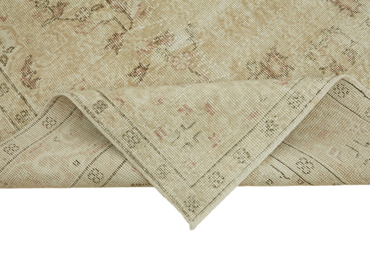 6x10 Beige Turkish Vintage Area Rug - 46081