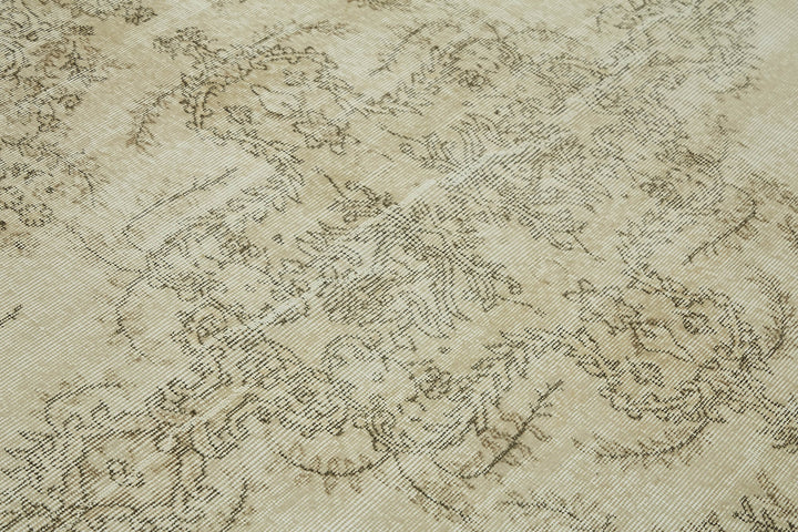 6x10 Beige Turkish Vintage Area Rug - 46082