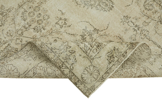 6x10 Beige Turkish Vintage Area Rug - 46082