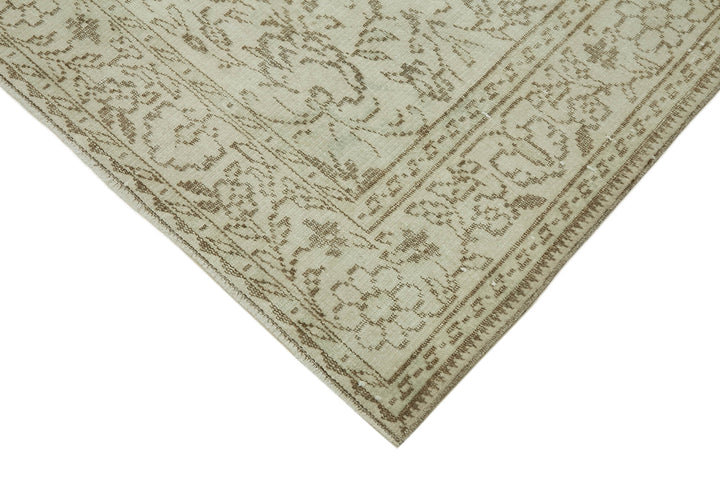 6x9 Beige Turkish Vintage Area Rug - 46083