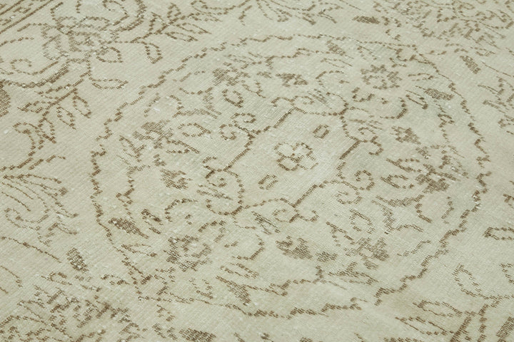 6x9 Beige Turkish Vintage Area Rug - 46083