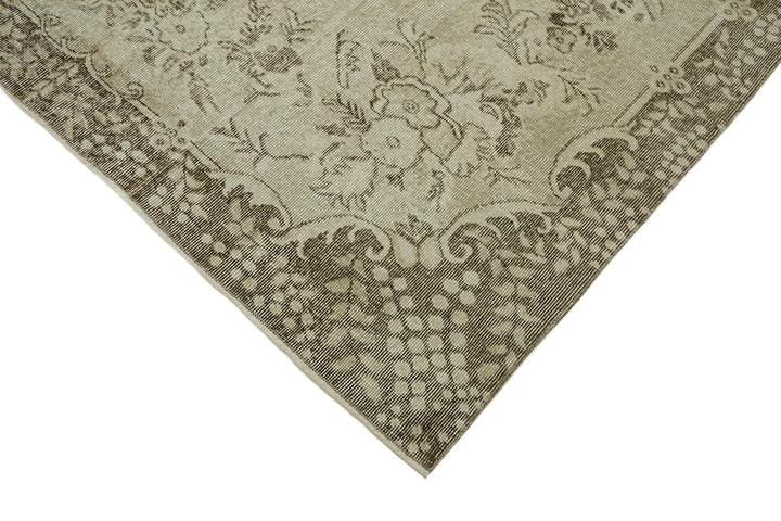 6x10 Beige Turkish Vintage Area Rug - 46086