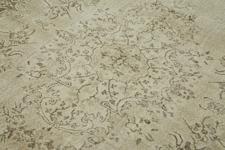 6x10 Beige Turkish Vintage Area Rug - 46086