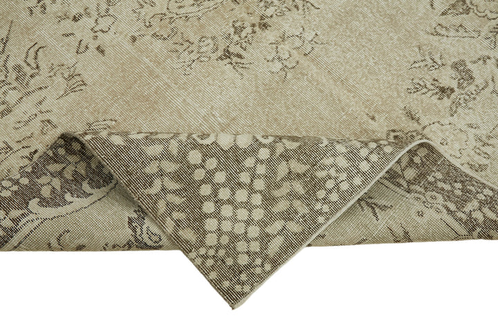 6x10 Beige Turkish Vintage Area Rug - 46086