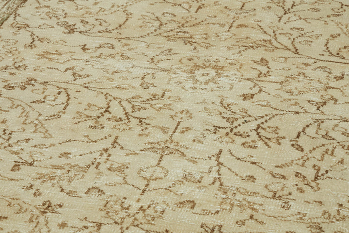 6x10 Beige Turkish Vintage Area Rug - 46087