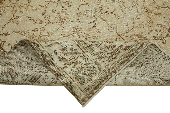 6x10 Beige Turkish Vintage Area Rug - 46087