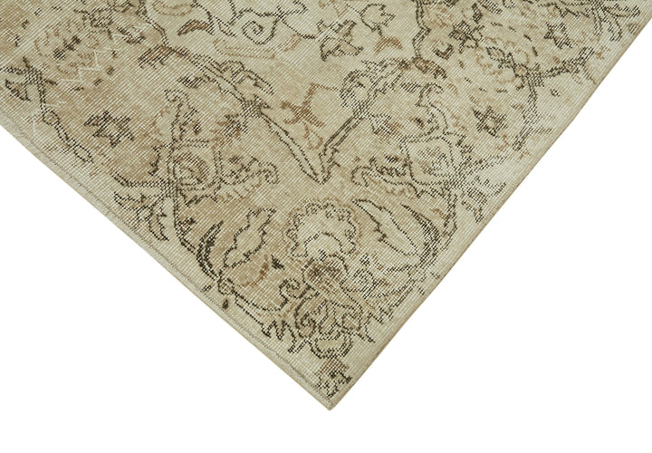 6x10 Beige Turkish Vintage Area Rug - 46088