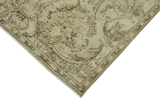 7x10 Beige Turkish Vintage Area Rug - 46089