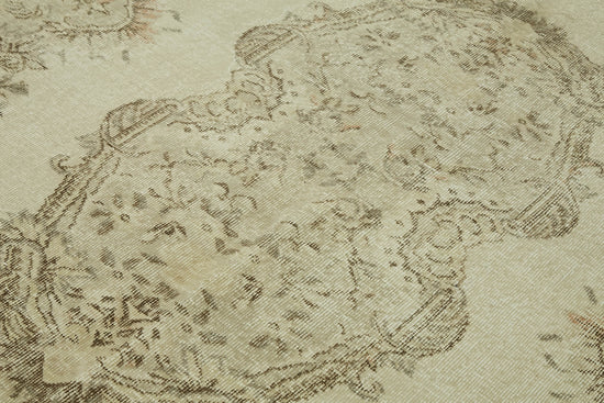 7x10 Beige Turkish Vintage Area Rug - 46089