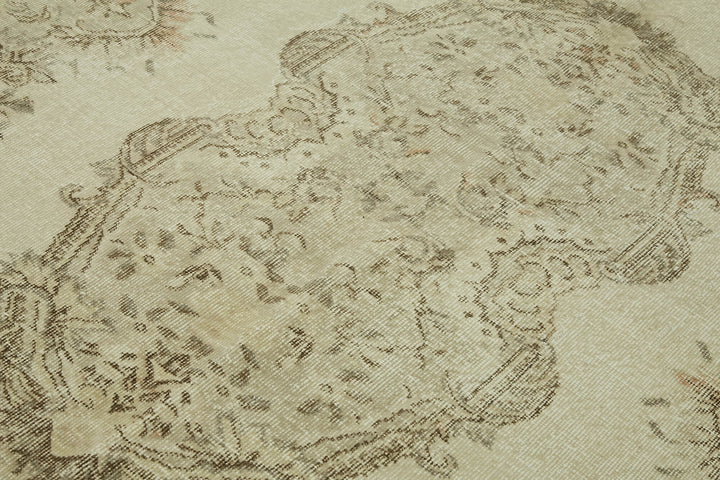 7x10 Beige Turkish Vintage Area Rug - 46089