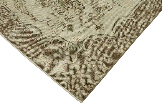 6x10 Beige Turkish Vintage Area Rug - 46090
