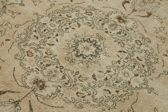 6x10 Beige Turkish Vintage Area Rug - 46091