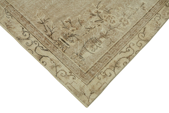 6x10 Beige Turkish Vintage Area Rug - 46092