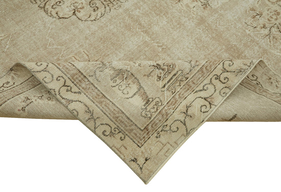 6x10 Beige Turkish Vintage Area Rug - 46092