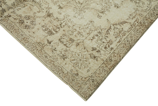 6x10 Beige Turkish Vintage Area Rug - 46094