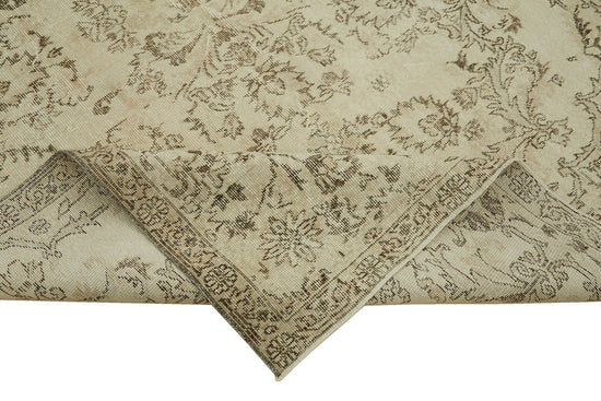 6x10 Beige Turkish Vintage Area Rug - 46094