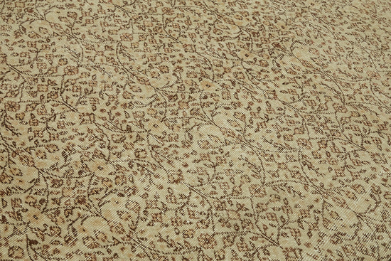 7x10 Beige Turkish Vintage Area Rug - 46100