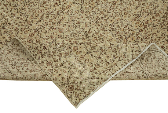 7x10 Beige Turkish Vintage Area Rug - 46100