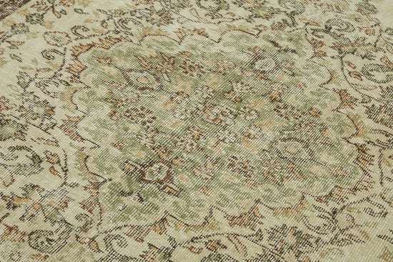 6x10 Beige Turkish Vintage Area Rug - 46103