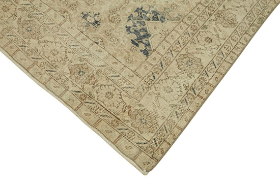 6x9 Beige Turkish Vintage Area Rug - 46104