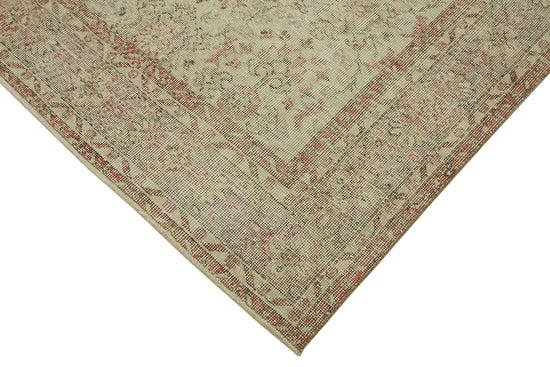 7x10 Beige Turkish Vintage Area Rug - 46105