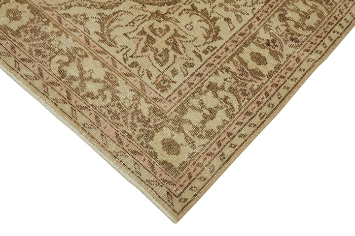 6x10 Beige Turkish Vintage Area Rug - 46107