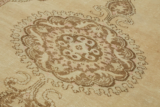 6x10 Beige Turkish Vintage Area Rug - 46107