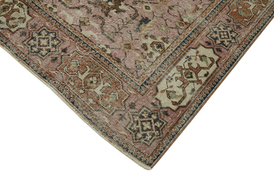 7x10 Beige Turkish Vintage Area Rug - 46109