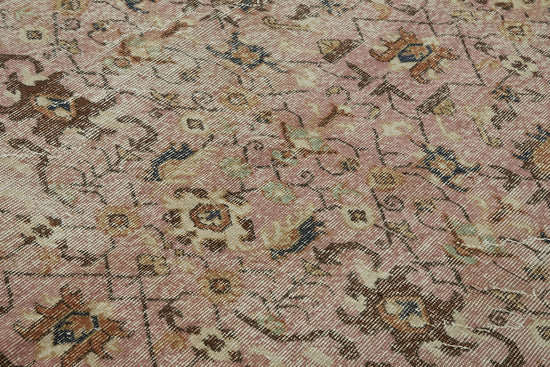 7x10 Beige Turkish Vintage Area Rug - 46109