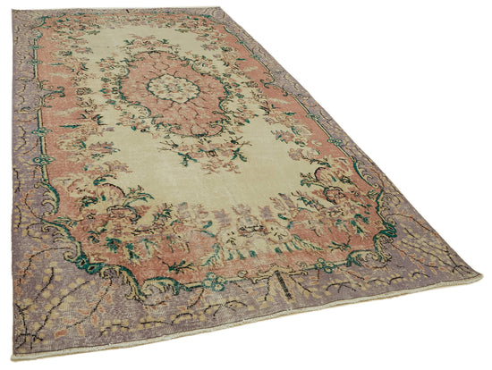 6x11 Beige Turkish Vintage Area Rug - 46111