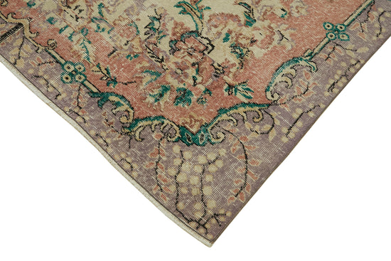 6x11 Beige Turkish Vintage Area Rug - 46111