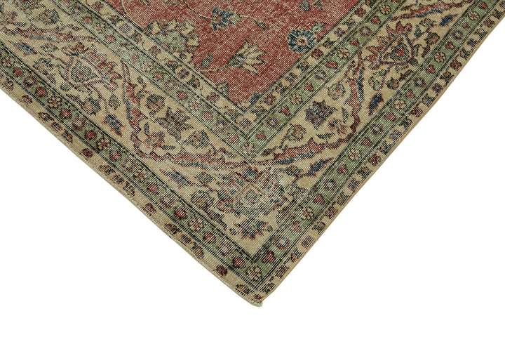 6x10 Beige Turkish Vintage Area Rug - 46114