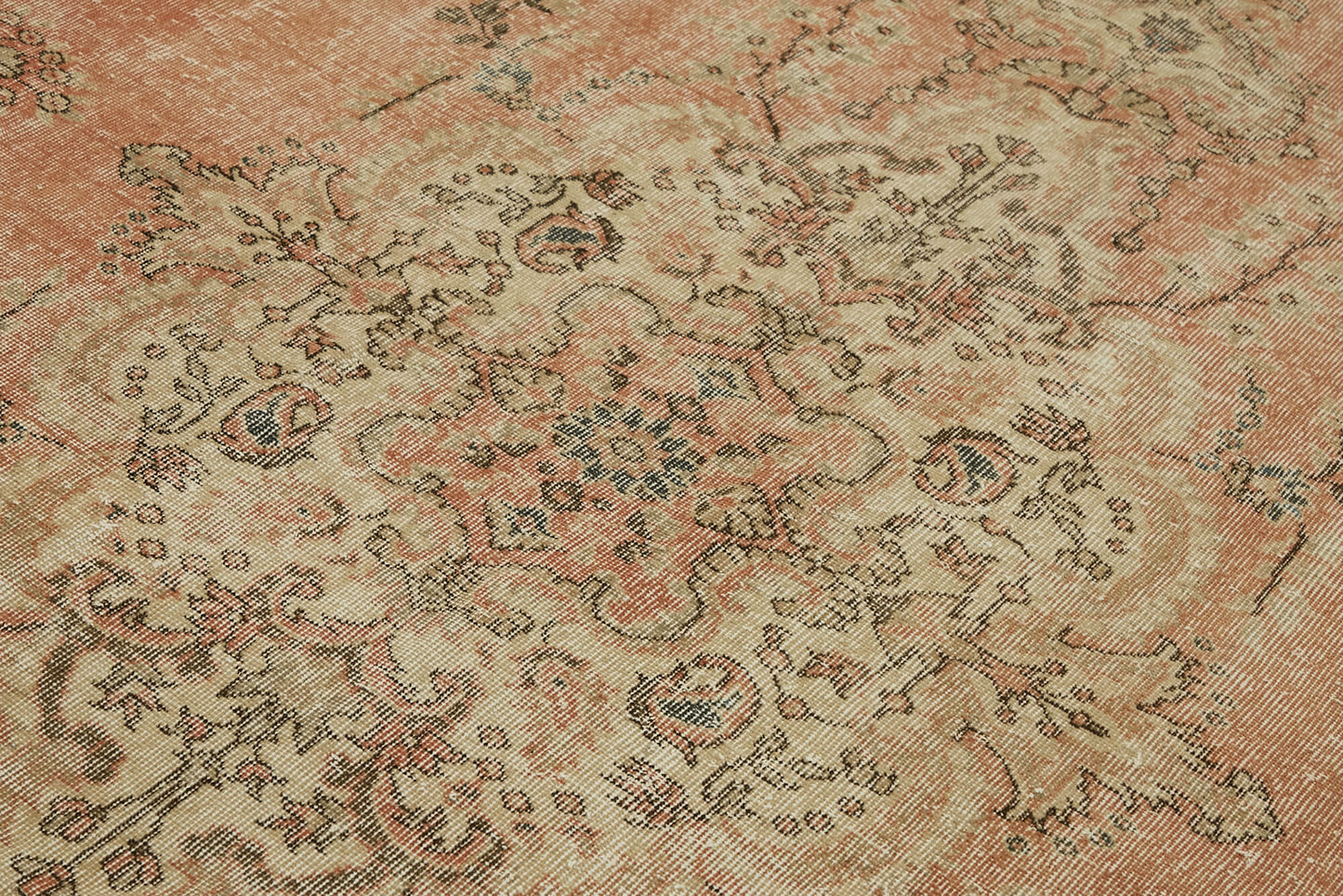7x10 Beige Turkish Vintage Area Rug - 46116